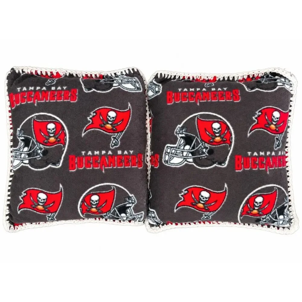 2 Tampa Bay Buccaneers Handmade Fleece Pillows NFL Football